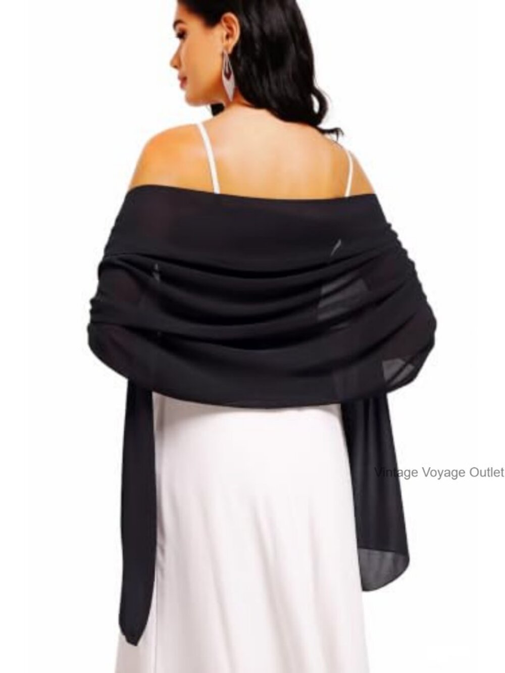Chiffon Shawl Wrap Lightweight Wedding Stole Scarf